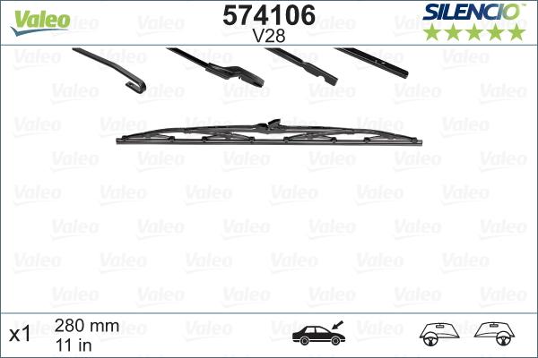 Valeo 574106 - Wiper Blade parts5.com