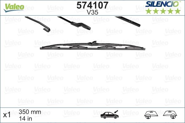 Valeo 574107 - Limpiaparabrisas parts5.com