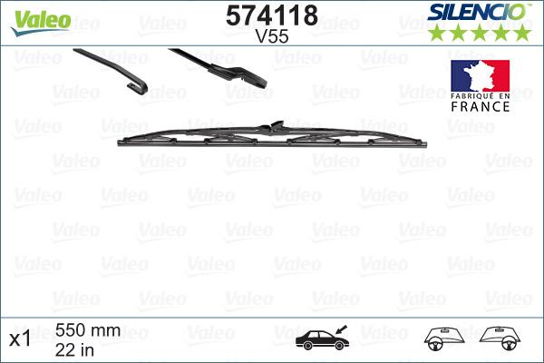 Valeo 574118 - Silecek süpürgesi parts5.com