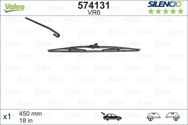 Valeo 574131 - Wischblatt parts5.com