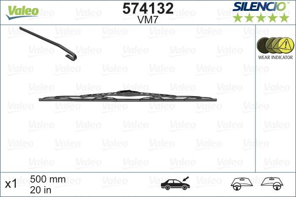 Valeo 574132 - Metlica brisalnika stekel parts5.com