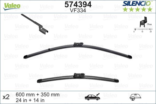 Valeo 574394 - Wiper Blade parts5.com