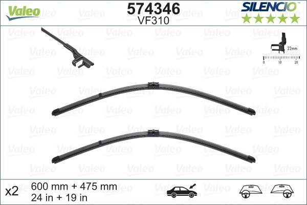 Valeo 574346 - Pióro wycieraczki parts5.com