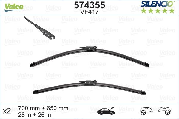 Valeo 574355 - Щетка стеклоочистителя parts5.com