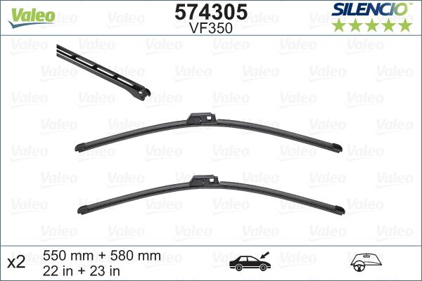 Valeo 574305 - Limpiaparabrisas parts5.com