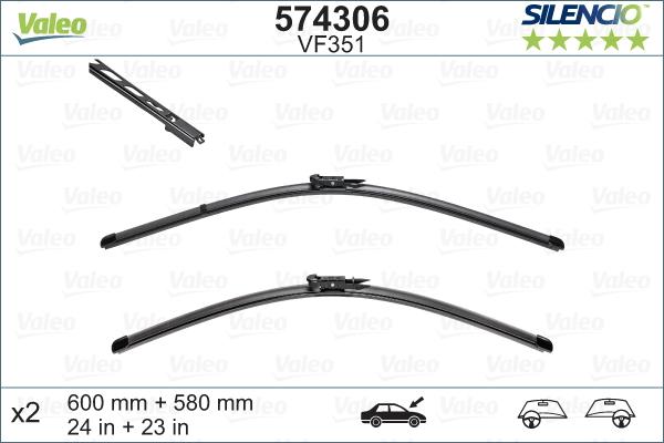 Valeo 574306 - Silecek süpürgesi parts5.com