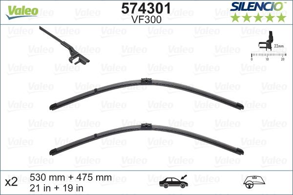 Valeo 574301 - Wischblatt parts5.com