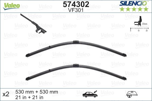 Valeo 574302 - Limpiaparabrisas parts5.com