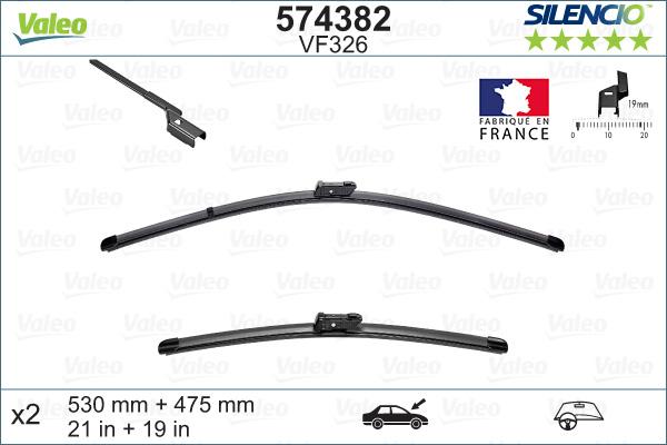 Valeo 574382 - Silecek süpürgesi parts5.com