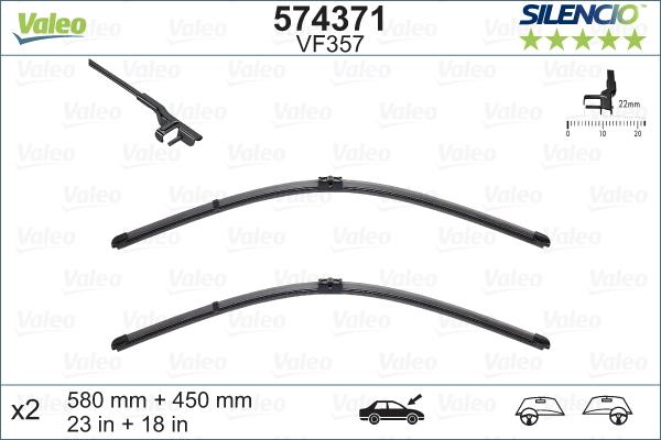 Valeo 574371 - Metlica brisača parts5.com