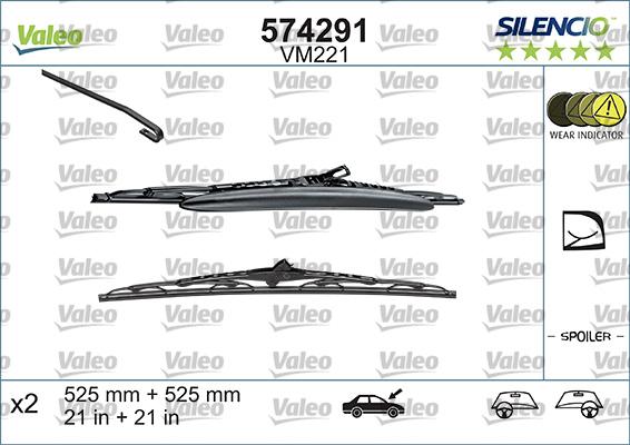 Valeo 574291 - Limpiaparabrisas parts5.com