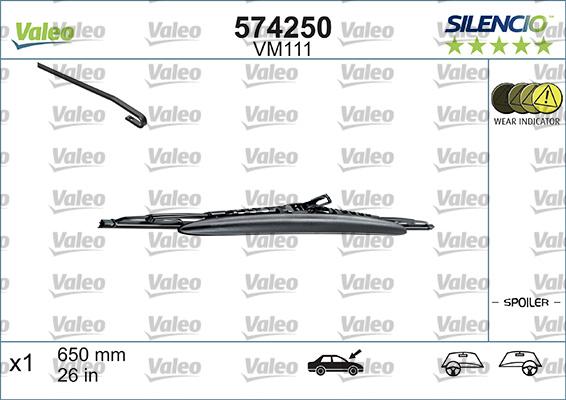 Valeo 574250 - Metlica brisača parts5.com