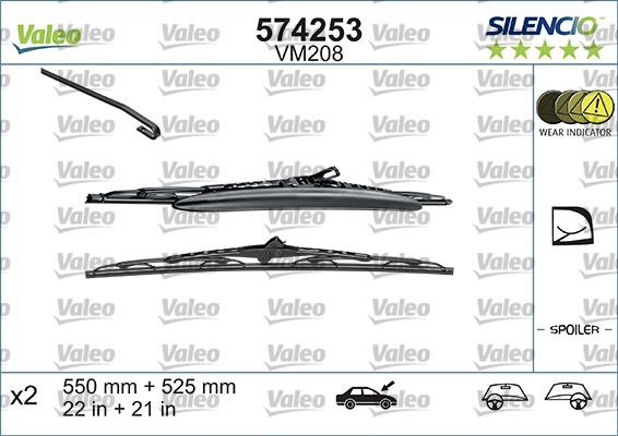 Valeo 574253 - Lamela stergator parts5.com