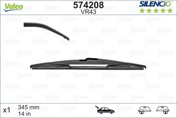 Valeo 574208 - Pióro wycieraczki parts5.com