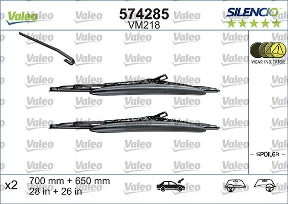 Valeo 574285 - Balai d'essuie-glace parts5.com