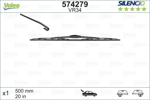 Valeo 574279 - Wiper Blade parts5.com