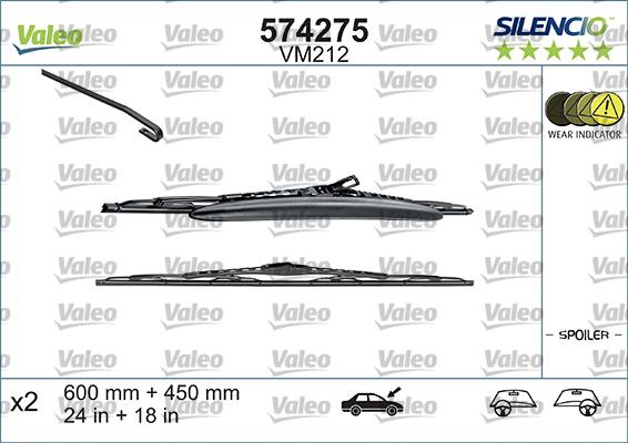 Valeo 574275 - Metlica brisača parts5.com