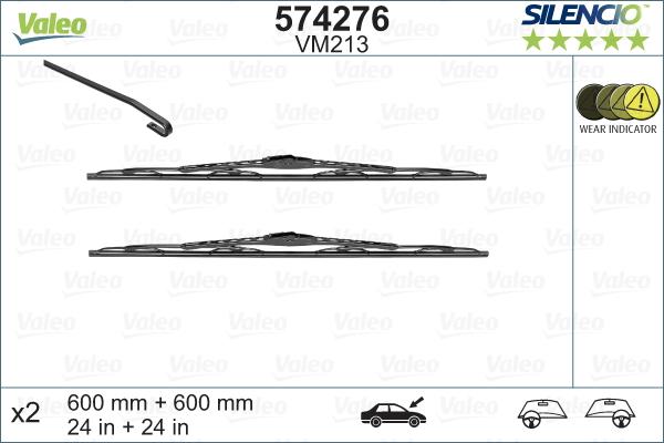 Valeo 574276 - Wiper Blade parts5.com