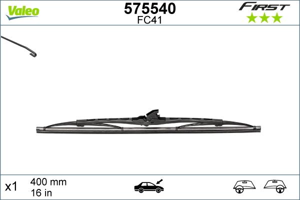 Valeo 575540 - Щетка стеклоочистителя parts5.com