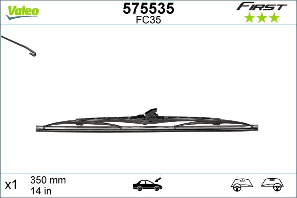 Valeo 575535 - Metlica brisača parts5.com