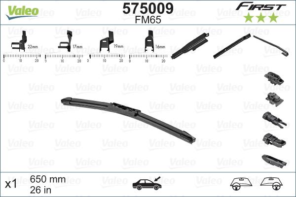 Valeo 575009 - Перо на чистачка parts5.com