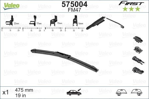 Valeo 575004 - Wischblatt parts5.com