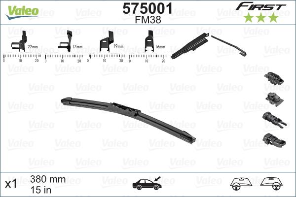 Valeo 575001 - Pióro wycieraczki parts5.com