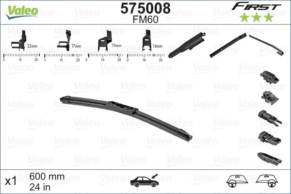 Valeo 575008 - Lamela stergator parts5.com