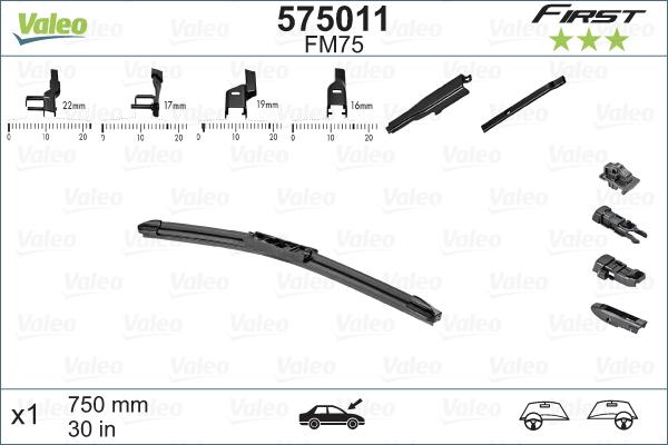 Valeo 575011 - Metlica brisalnika stekel parts5.com