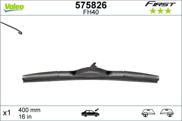 Valeo 575826 - Pyyhkijänsulka parts5.com