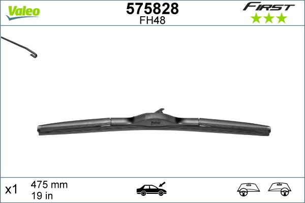 Valeo 575828 - Törlőlapát parts5.com