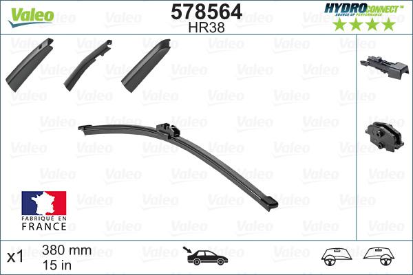 Valeo 578564 - Metlica brisača parts5.com