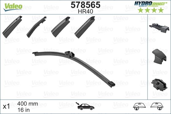 Valeo 578565 - Silecek süpürgesi parts5.com