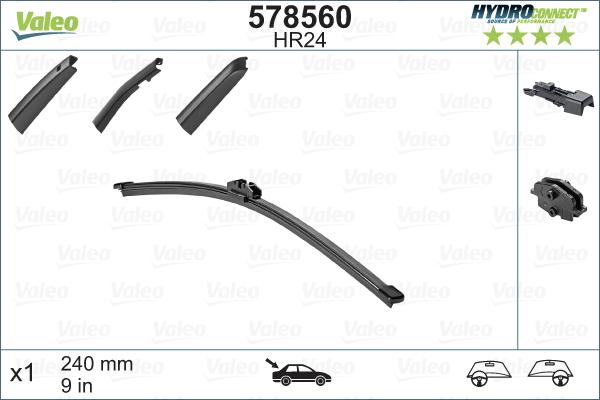 Valeo 578560 - Limpiaparabrisas parts5.com