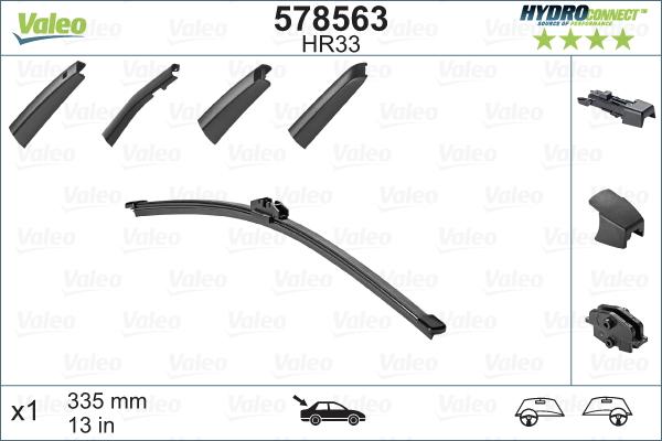 Valeo 578563 - Balai d'essuie-glace parts5.com