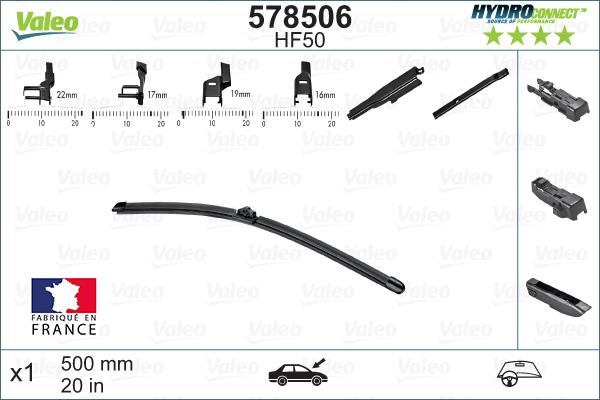 Valeo 578506 - Balai d'essuie-glace parts5.com