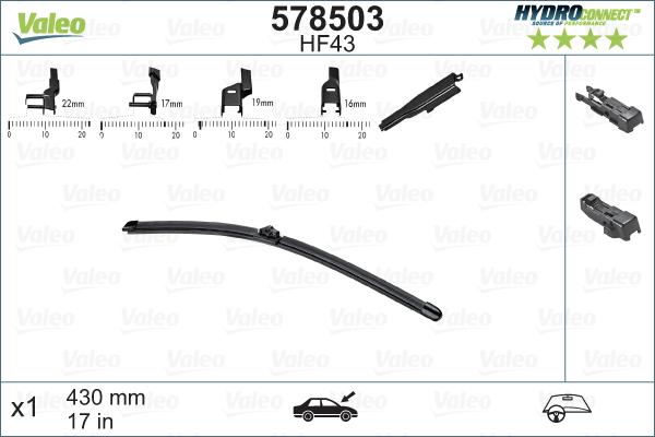 Valeo 578503 - Wiper Blade parts5.com