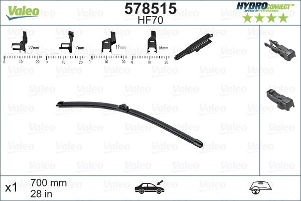 Valeo 578515 - Balai d'essuie-glace parts5.com