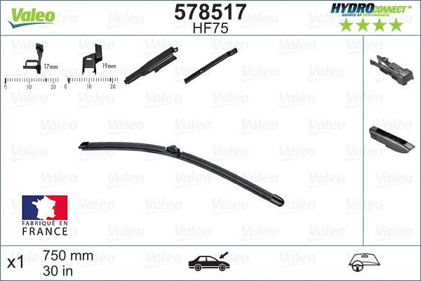 Valeo 578517 - Törlőlapát parts5.com