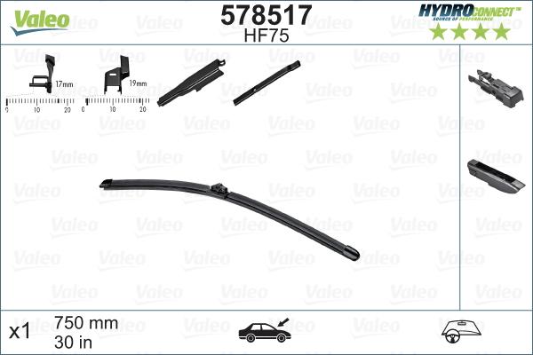 Valeo 578517 - Törlőlapát parts5.com