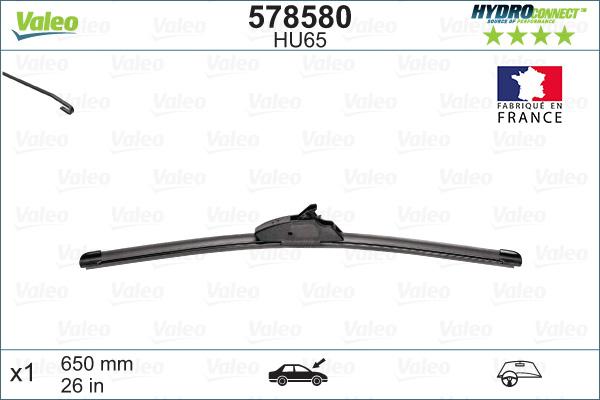 Valeo 578580 - Pióro wycieraczki parts5.com