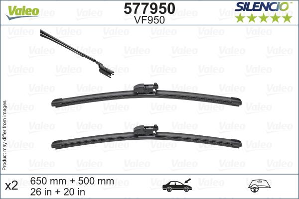 Valeo 577950 - Balai d'essuie-glace parts5.com