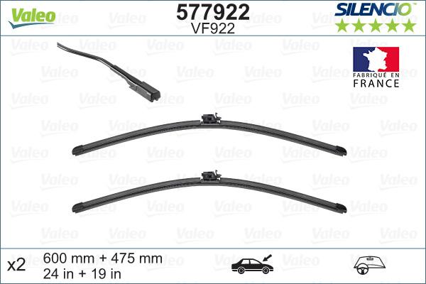 Valeo 577922 - Törlőlapát parts5.com