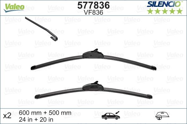 Valeo 577836 - Balai d'essuie-glace parts5.com