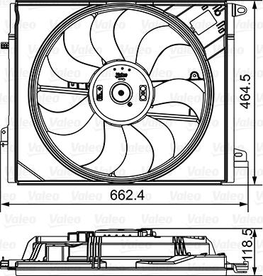 Valeo 696881 - Ventilátor chladenia motora parts5.com