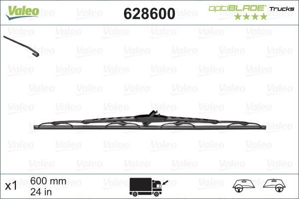 Valeo 628600 - Törlőlapát parts5.com