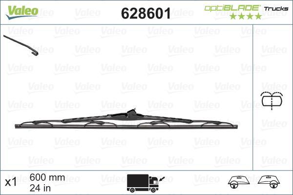 Valeo 628601 - Silecek süpürgesi parts5.com