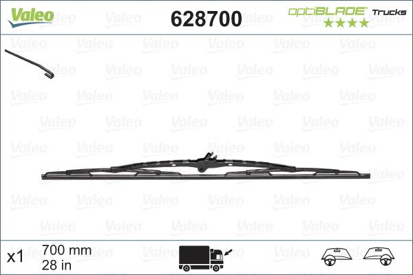 Valeo 628700 - Щетка стеклоочистителя parts5.com