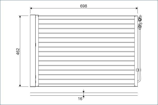 Valeo 814410 - Condensator, climatizare parts5.com