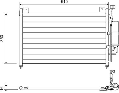 Valeo 814038 - Condensador, aire acondicionado parts5.com